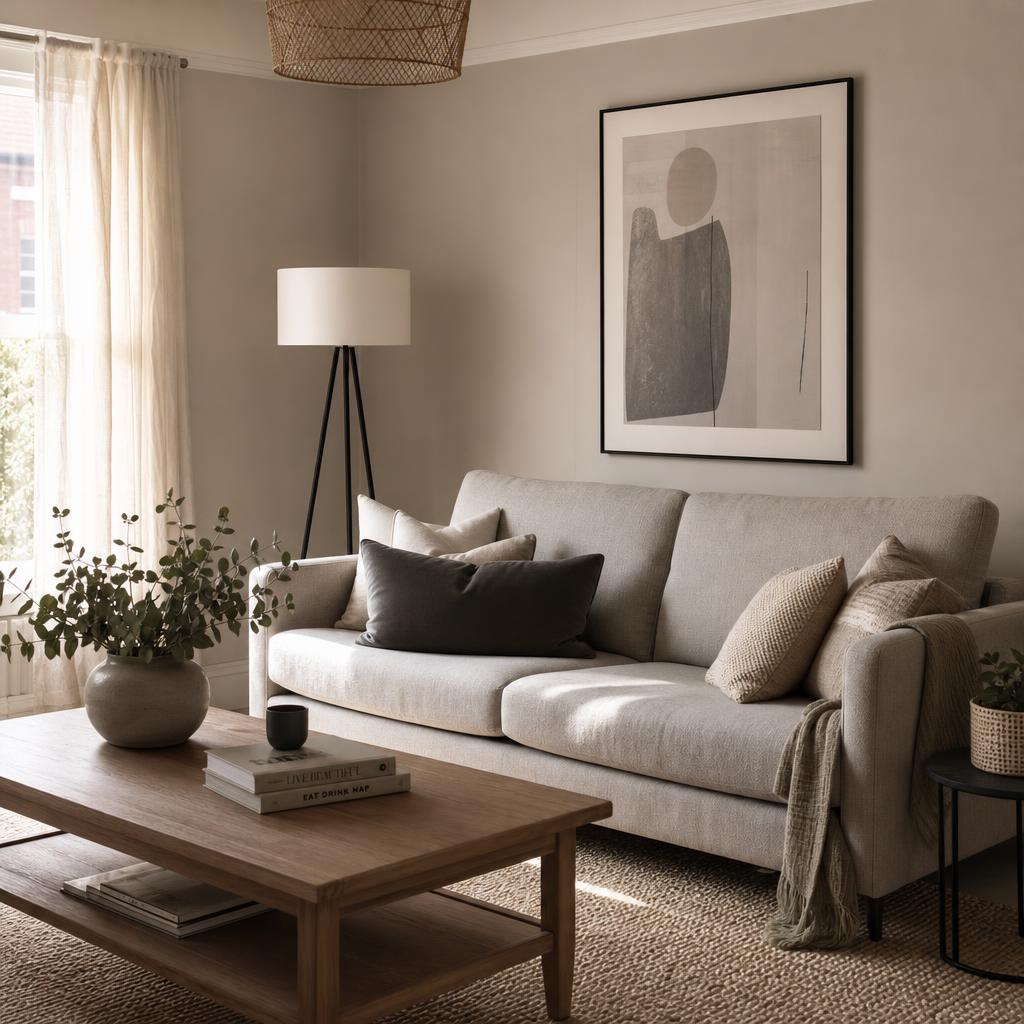 Warm, modern living room in a professionally presented UK residential property